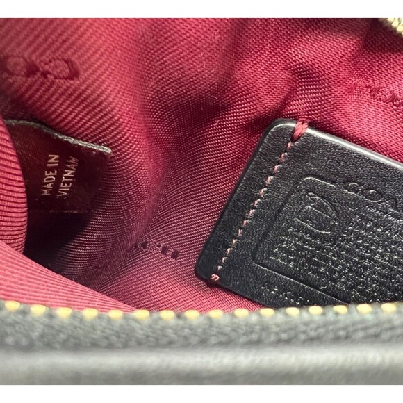 Coach Saddle 18 Mini Crossbody Shoulder Bag Black Glovetanned Leather No 57731 - Picture 13 of 15